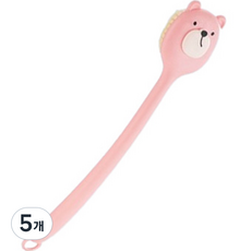 ZBIBI 小熊造型長柄搓澡刷, 1入, 5個, 粉色