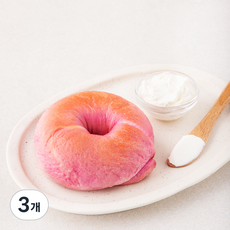 훕훕베이글 딸기러버 베이글, 155g, 1개입, 3개