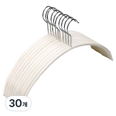 데보코 논슬립 하프 문 옷걸이, 화이트, 30개