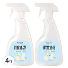 탐사 반려동물 탈취제 본품 베이비파우더향, 550ml, 4개