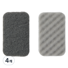 JAJU (JAJU) 塗層容器專用海綿菜瓜布, 4個, 1入