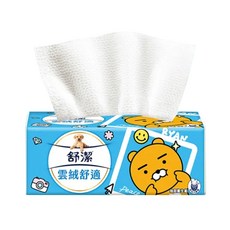 Kleenex 舒潔 雲絨舒適抽取衛生紙 Kakao聯名款 90張, 8包, 8袋