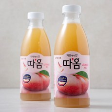 따옴 납작복숭아 주스, 730ml, 2입