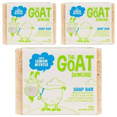 THE GoAT SKINCARE 澳洲頂級山羊奶溫和保濕修護皂 檸檬香桃木, 100g, 3個