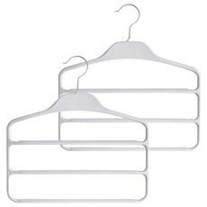 HOLA 和樂家居 ABS素色3層褲巾架 36 x 35 x 0.7cm 149g, 白色, 2個