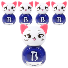 Bobly Kids 美甲貓貼紙型兒童美甲, 藍屏, 5個