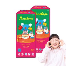 Penelope First Touch Class不易結塊黏貼型尿布, L, 104片