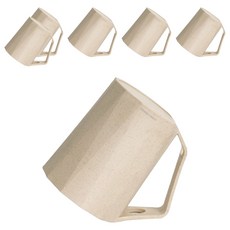 Saenghwalgongsik 倒放式牙刷架漱口杯, 6個, 米色