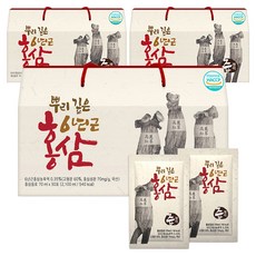 즙쟁이 뿌리 깊은 6년근 홍삼, 2.1L, 3개