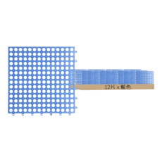 樂居家 童趣 拼裝地墊 藍色 可裁剪 12片裝 浴室 陽台 防滑 塑料 排水 防潮, 1組