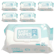 FAmILyLIFE 生活 嬰兒純水珍珠紋柔濕巾 掀蓋式, 50g, 80張, 6包