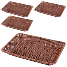 That's That Kitchen 藤木籐編托盤 長方形, 棕色, 4個