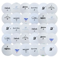 大品牌混合 二手球 A級 42.67mm, 1入, 白色, 30個