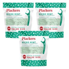 plackers 派樂絲 微細薄荷牙線, 8cm, 300入, 3個