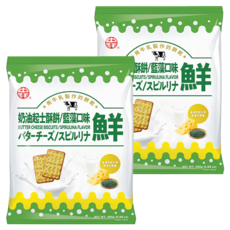 中祥 藍藻奶油起士餅乾, 280g, 2袋