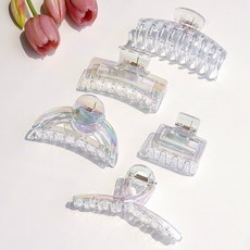 Happyj 全息極光鯊魚夾5件組