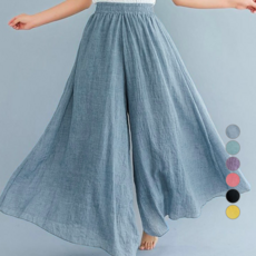 PAPERMENTS 鬆緊帶棉麻寬褲