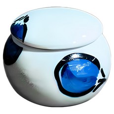 日本製 錦繪繪藥味罐 寬7 高5.5cm 容量100mL, 繪茄子 白色, 1個