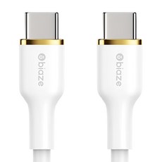 biaze 畢亞茲 PD60W Type-C to Type-C 液態矽膠快充傳輸線, 1.5m, 白色, 1條