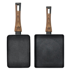 실바트 인덕션 까리노 IH 프라이팬 시리즈 2개, 블랙 + 브라운, 계란말이팬 18cm + 계란말이팬 24cm, 1세트