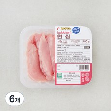 코켄 무항생제 인증 닭안심, 400g, 6개