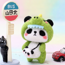 아트조이 DIY 양모펠트 키트, 1세트, 공룡판다