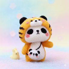 아트조이 DIY 양모펠트 키트, 1세트, 호랑이판다