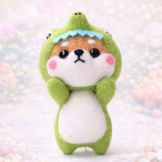 아트조이 DIY 양모펠트 키트, 1세트, 공룡시바
