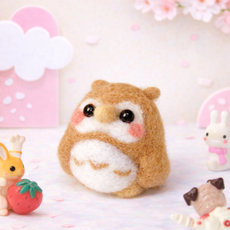 아트조이 DIY 양모펠트 키트, 1세트, 올빼미