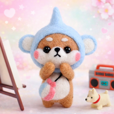 아트조이 DIY 양모펠트 키트, 1세트, 코끼리시바
