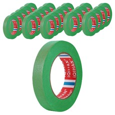 iQIHAN 칼라 마스킹테이프 초록 15 mm x 20 m, 24개