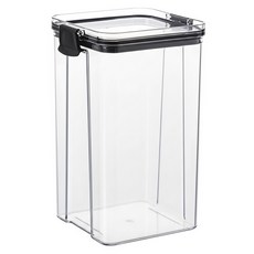 couselect 五穀雜糧防潮方形密封罐, 黑色, 1個