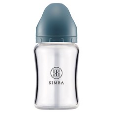 Simba 小獅王辛巴 蘊蜜質金玻璃寬口防脹氣奶瓶, 波藍, 180ml, 1個