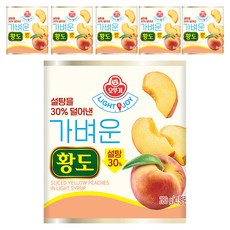 오뚜기 LIGHT 앤 JOY 가벼운 황도, 280g, 6개