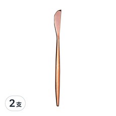 邸家本舖 歐風純色餐具 304不鏽鋼餐刀 質感設計, 玫瑰金, 2支