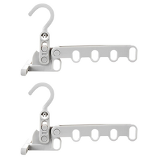 五孔折疊晾衣架 強力承重 適用多種場景, 30x15.5x13cm±5%, 灰白色, 1組