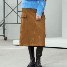 쥬시쥬디 J 여성용 사선절개 코듀로이 면 스커트 JYSK72DC