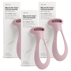 relaxme Relax My Foot 足部去角質刮刀 粉紅色, 1入, 3個, 16.2g
