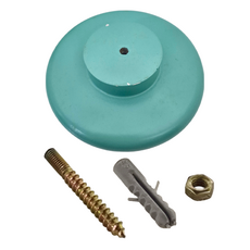 牆面造型掛勾 螺絲安裝 13x13x4.5cm, 綠色, 1個