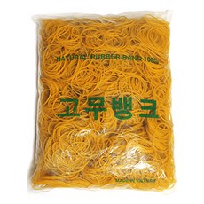 GomuBank 橡皮筋 1kg 70 x 1.5, 黃色, 1個