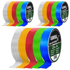 高亮度反光膠帶, 3組, 混色