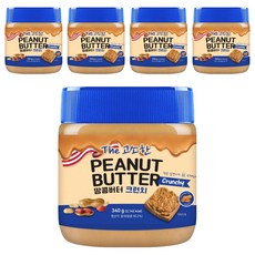 이엔푸드 땅콩버터크런치, 340g, 5개