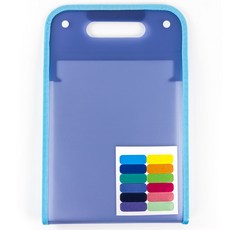 이랑이랑 手風琴式直式A4文件夾, 藍色, 1個