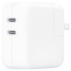 Apple 台灣公司貨 35W 雙 USB-C 埠電源轉接器 2024 A2676, 白色, 1個