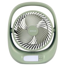 HERAN 禾聯 USB充電桌面立扇, 綠色, HUF-07GL310