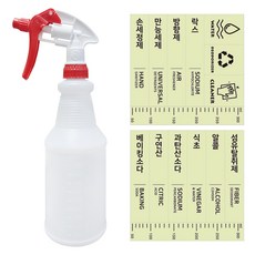 World Clean Canyon 噴霧器 750ml + 標籤貼紙組, 混合顏色, 1套