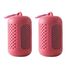 Hensen 便攜運動纖薄毛巾, 2個, 玫瑰色