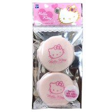 Hello Kitty 凱蒂貓 圓形粉撲 2個, 1組
