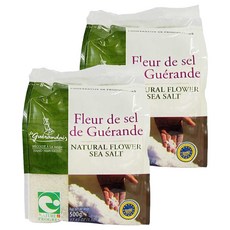 Le Guerande 凸版海鹽 Fleur de Sel 聚乙烯袋, 2個, 500g