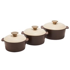 L'assiette GEMPOT Gold Edition雙耳耐熱陶瓷砂鍋+鍋蓋組, 金帕特金 14 厘米，金帕特金 16 厘米，金帕特金 18 厘米, 1套